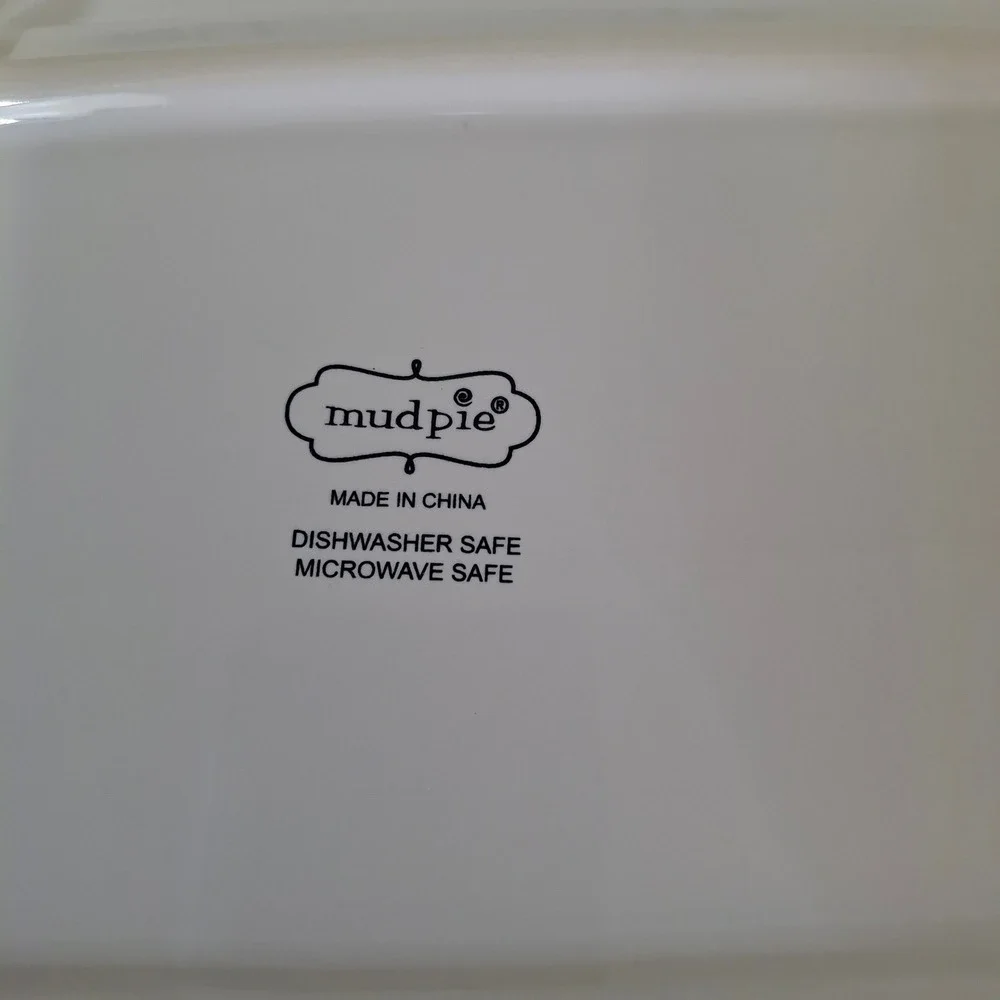 Mud Pie Mr Mrs Ceramic‎ Serving Tray with Spreader Wedding Bridal Shower Gift